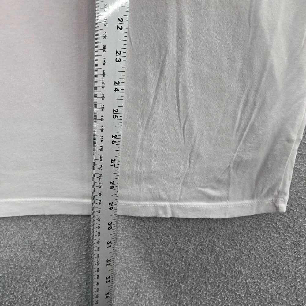 True Religion Men Shirt Large White Striped Logo Graphic Print‎ Short Sleeve Tee
